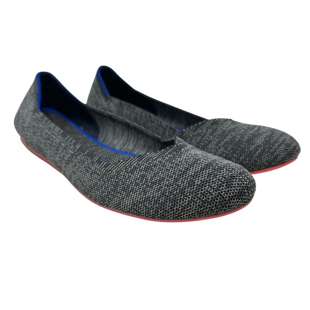 Rothy's The Flat Birdseye Knit Round Toe Slip-On Charcoal Gray Size 9.5